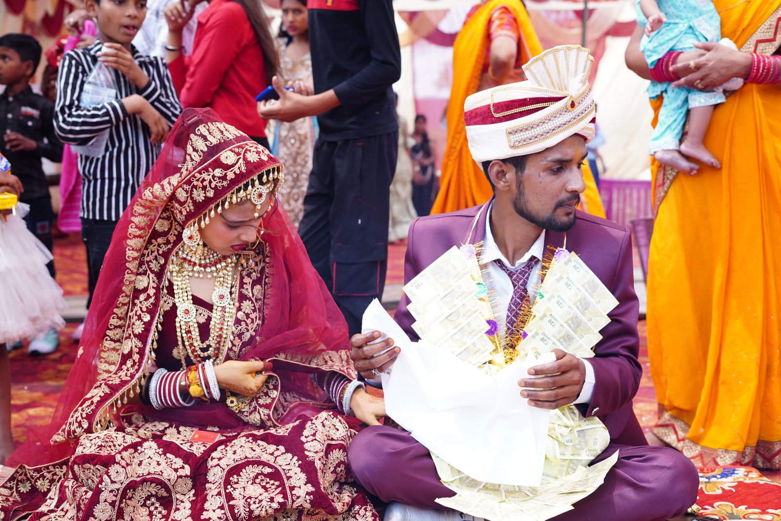 Traditional Indian wedding ritual with bride and groom during marriage ceremony arranged by Matrimonial Today marriage bureau